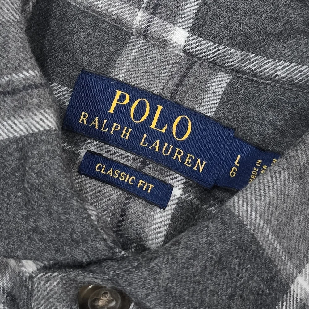 Polo Ralph Lauren Checked Cotton-Flannel Shirt In Gray